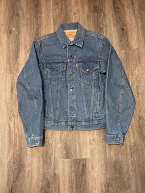 Vintage 80s 1980s Levi’s 71506-0214 Denim Trucker Jacket Type 3 Blue Men’s 40 L